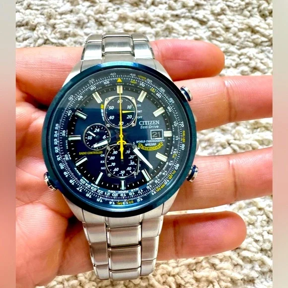 *READ DESCRIPTION* Citizen Eco-Drive Blue Angles H800 Radio controlled Watch - Picture 13 of 16